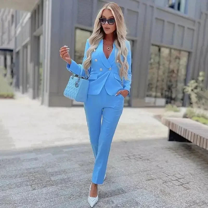 Fashionsarah.com Slim Outfit High Waist Trousers