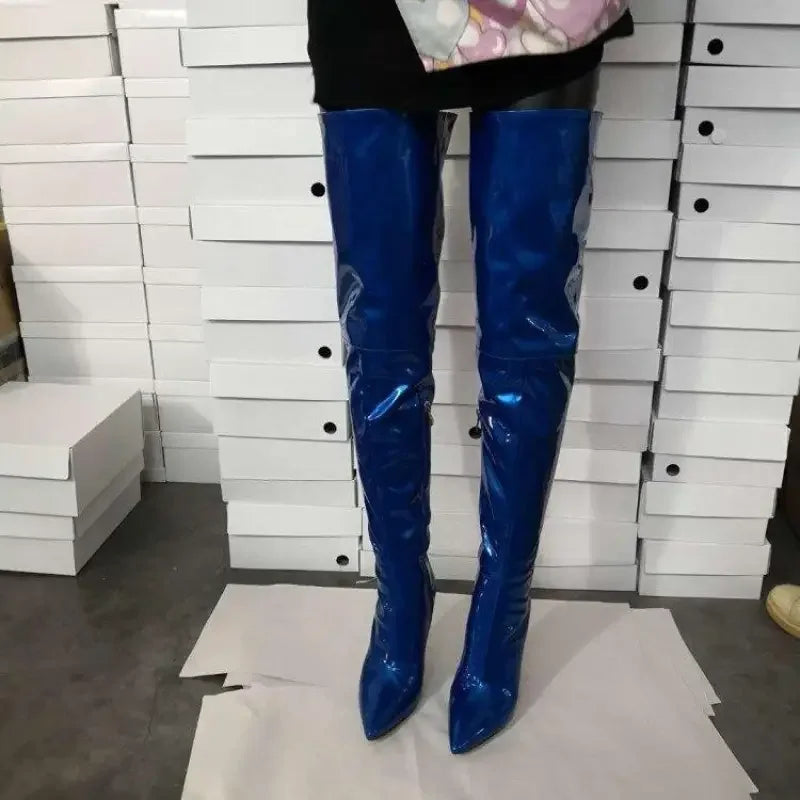 Crotch Leather Long Boots | Fashionsarah.com