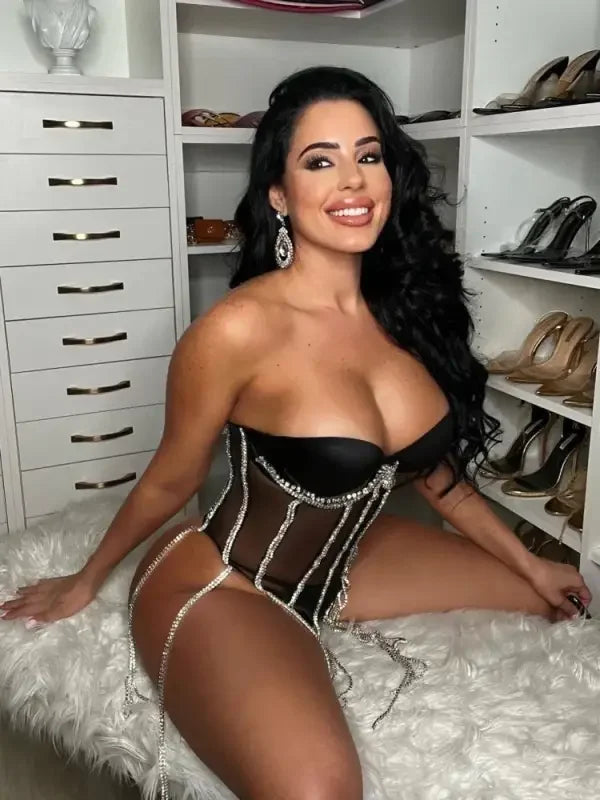 Women Luxury Corset Top with Rhinestone | Fashionsarah.com