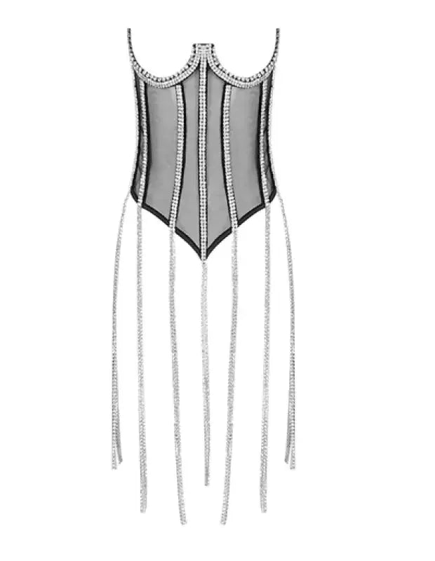 Women Luxury Corset Top with Rhinestone | Fashionsarah.com