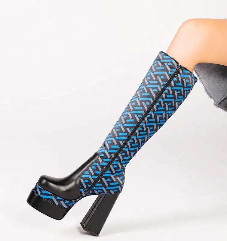 Geometric Long Boots | Fashionsarah.com