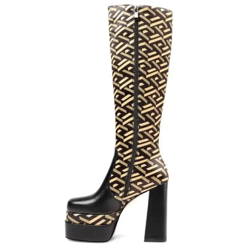 Geometric Long Boots | Fashionsarah.com