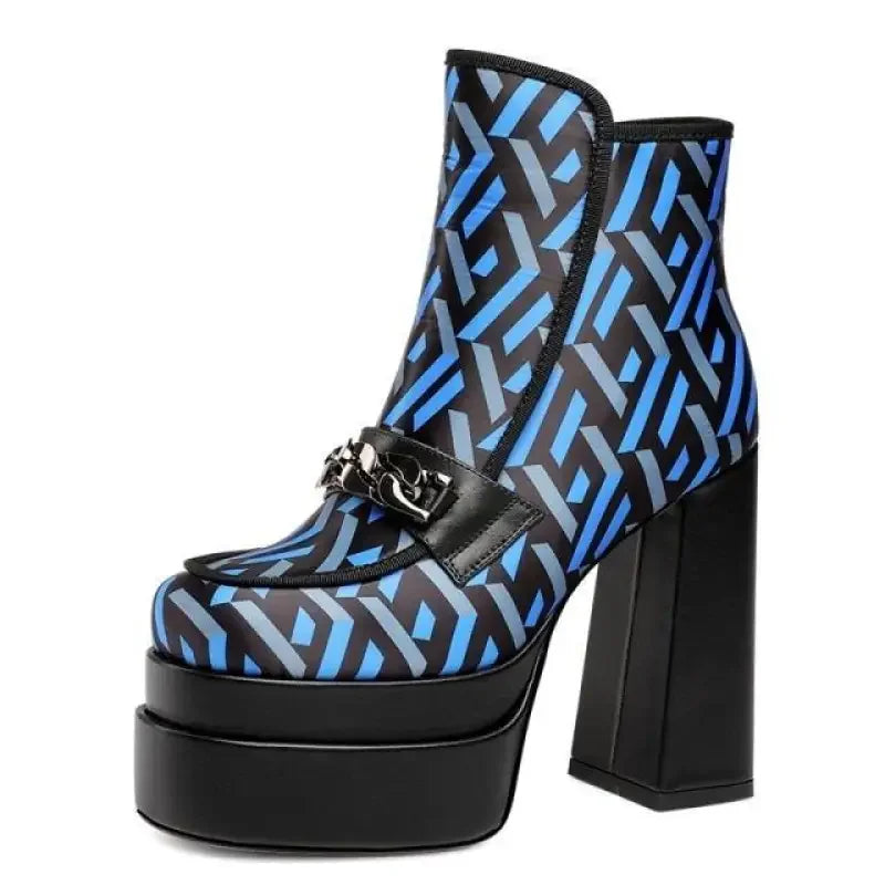 Thick Platform Leather Boots | Fashionsarah.com