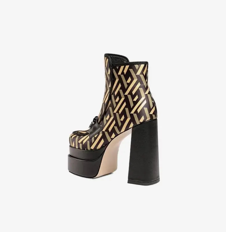 Thick Platform Leather Boots | Fashionsarah.com