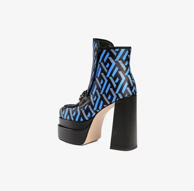 Thick Platform Leather Boots | Fashionsarah.com