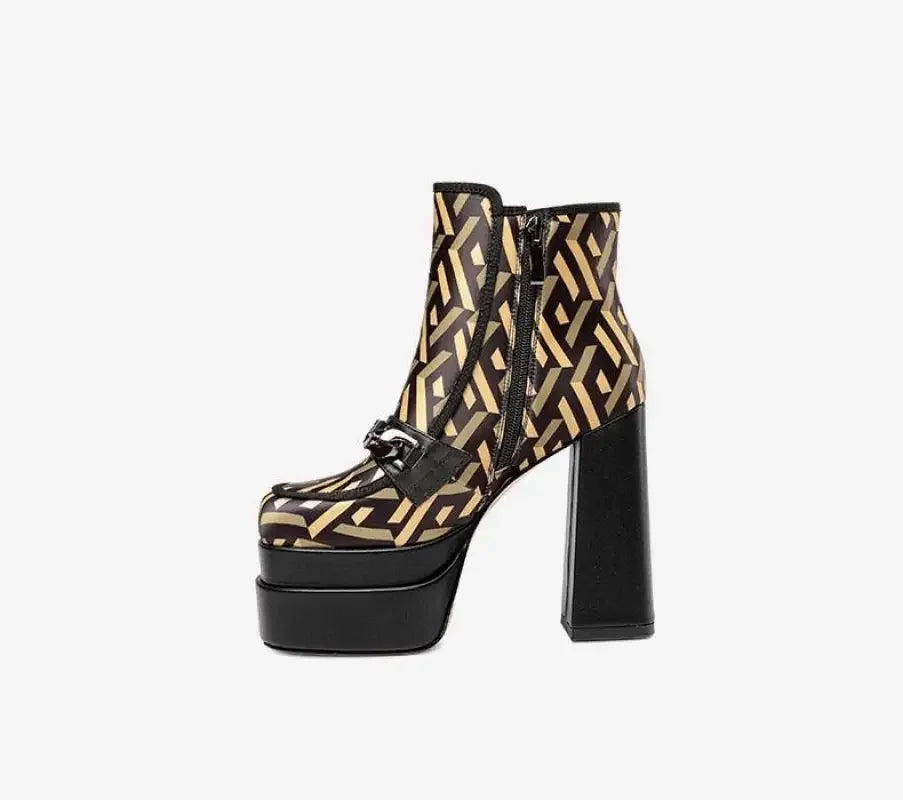 Thick Platform Leather Boots | Fashionsarah.com