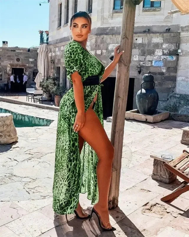 Loose Leopard Beach Dress | Fashionsarah.com