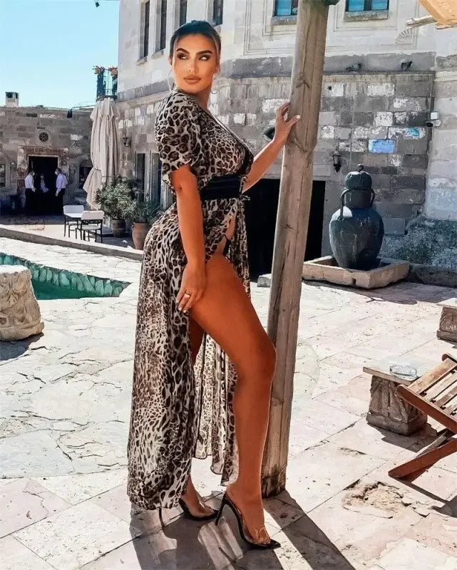 Loose Leopard Beach Dress | Fashionsarah.com