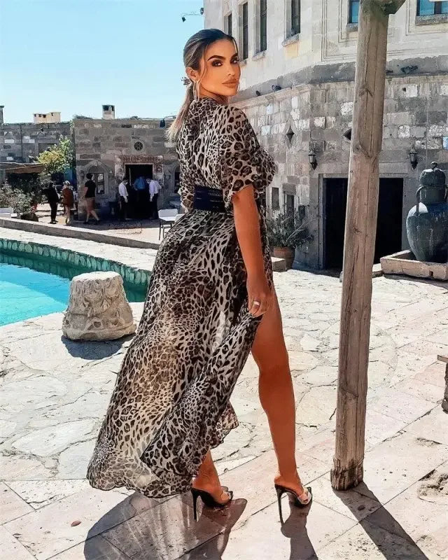 Loose Leopard Beach Dress | Fashionsarah.com