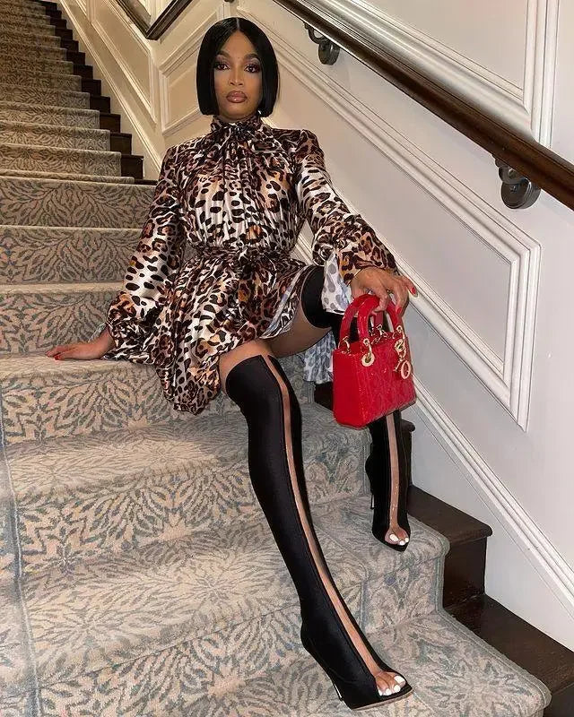 Fashionsarah.com Stretch Over The Knee Peep Toe