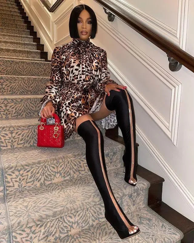 Stretch Over The Knee Peep Toe | Fashionsarah.com