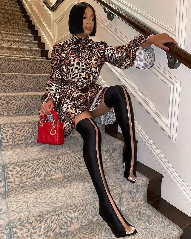 Stretch Over The Knee Peep Toe | Fashionsarah.com