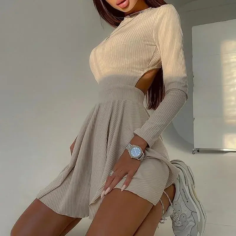 Knitted Pleated Dress | Fashionsarah.com