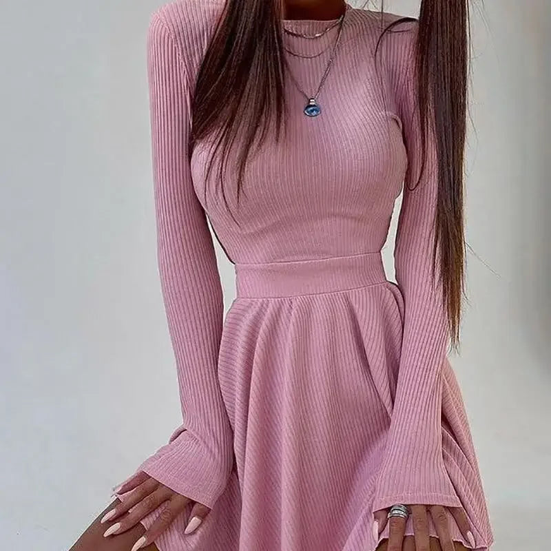 Knitted Pleated Dress | Fashionsarah.com