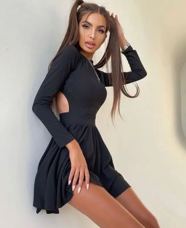 Knitted Pleated Dress | Fashionsarah.com