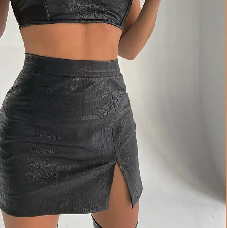 Leather Streetwear Set | Fashionsarah.com