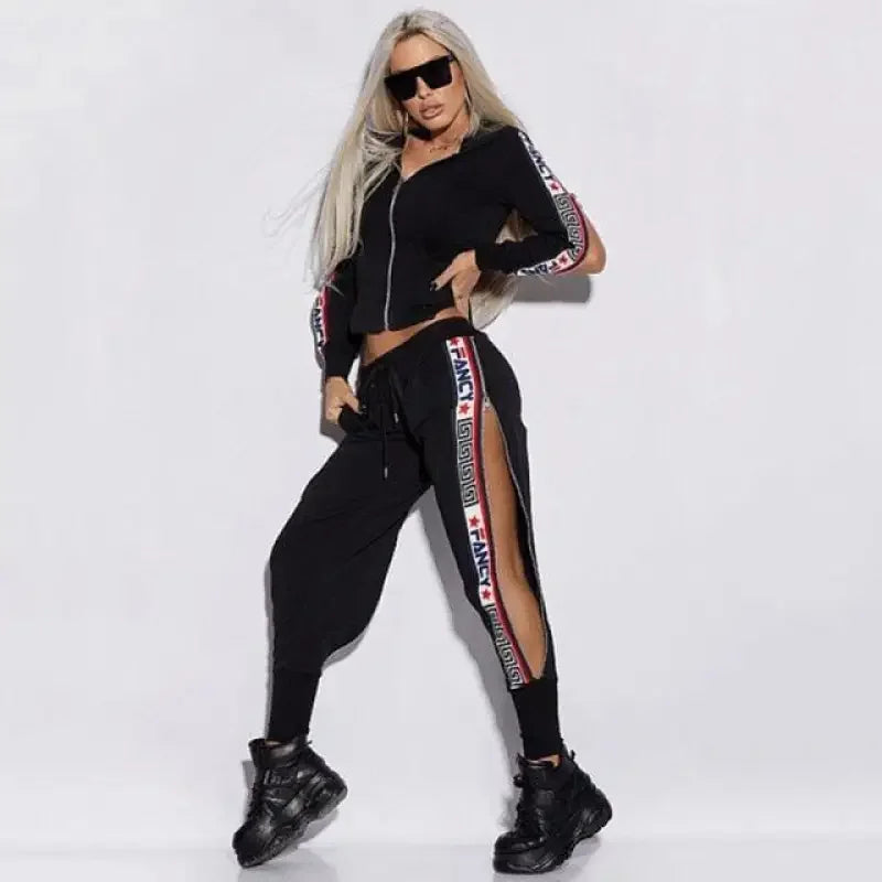 Split-Side Sportswear Suits | Fashionsarah.com