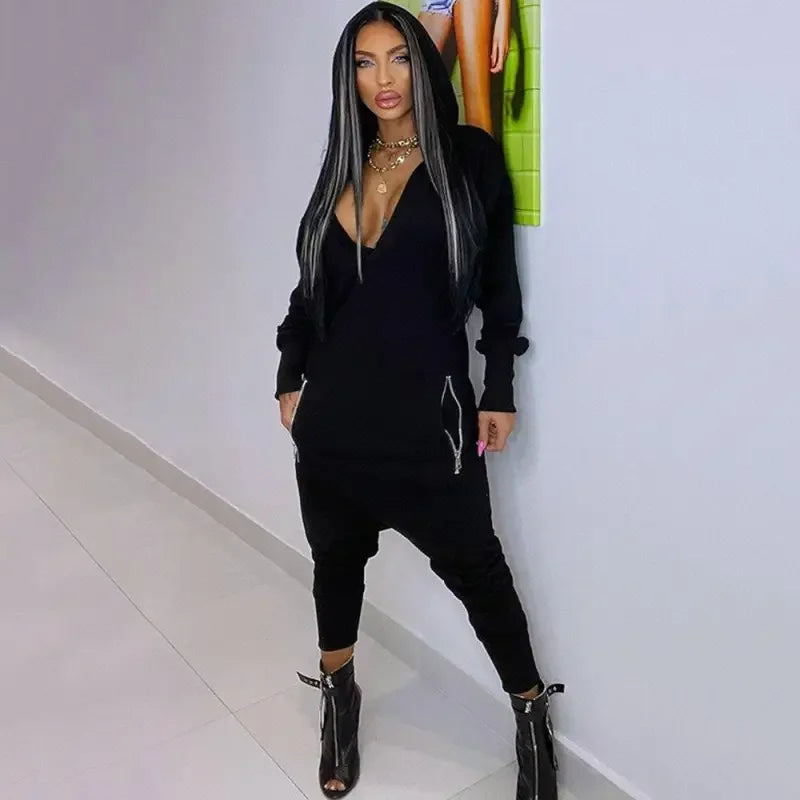 Hooded Athletic Jumpsuit | Fashionsarah.com