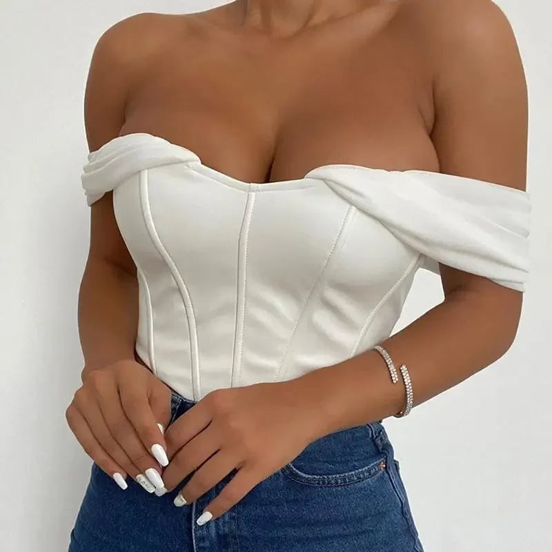Corset Off Shoulder Top | Fashionsarah.com