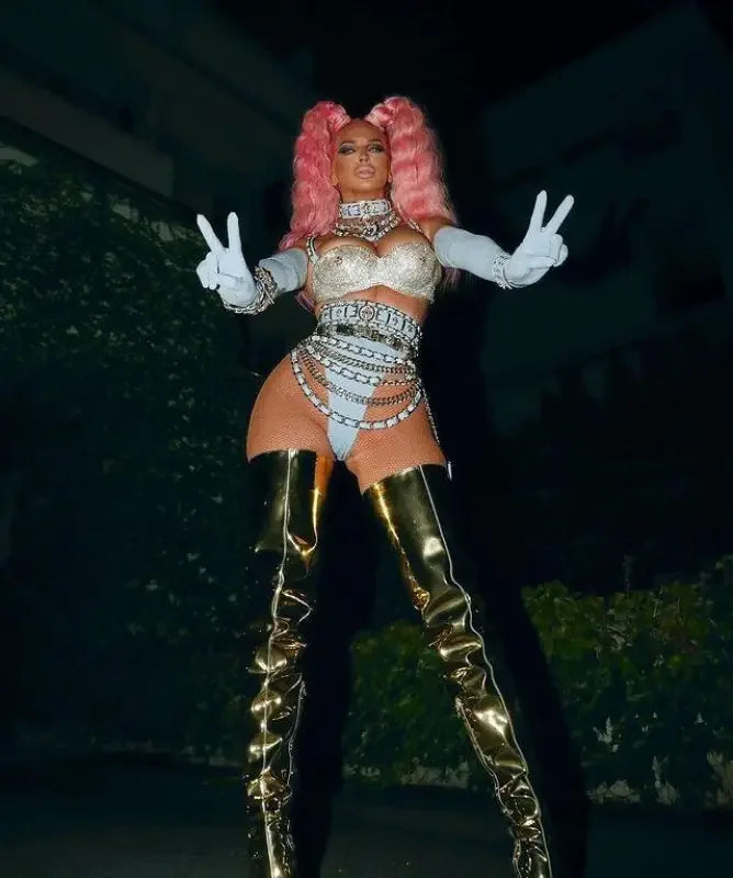 Fashionsarah.com Golden Bling Fashion Boots