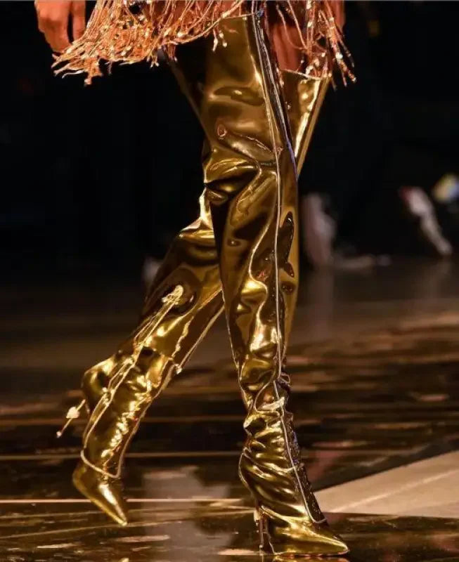 Golden Bling Fashion Boots | Fashionsarah.com