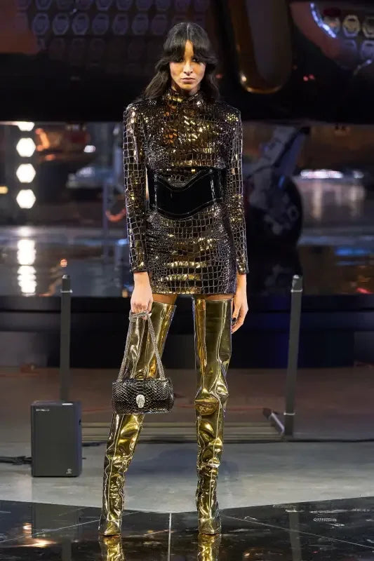Golden Bling Fashion Boots | Fashionsarah.com