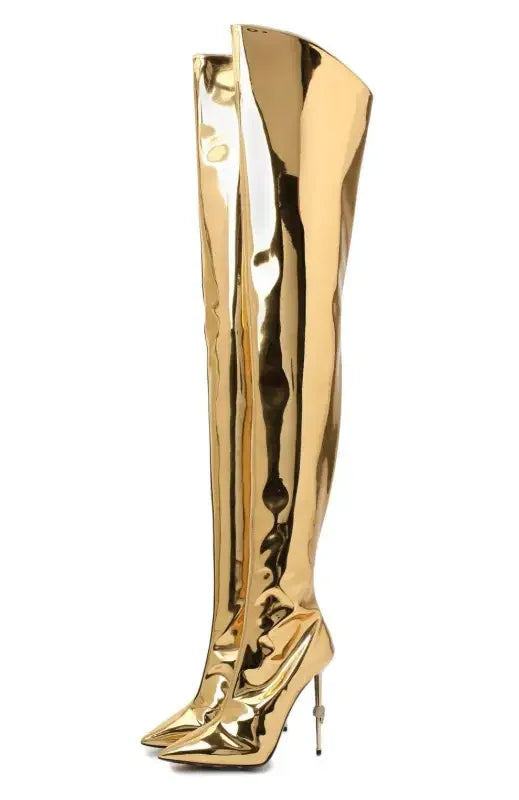 Golden Bling Fashion Boots | Fashionsarah.com