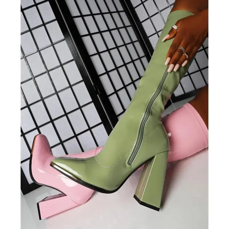 Motorcycle Square heel boots | Fashionsarah.com