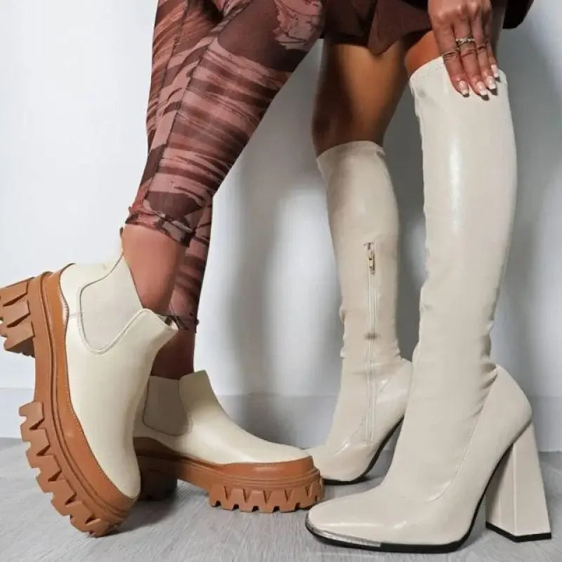 Motorcycle Square heel boots | Fashionsarah.com