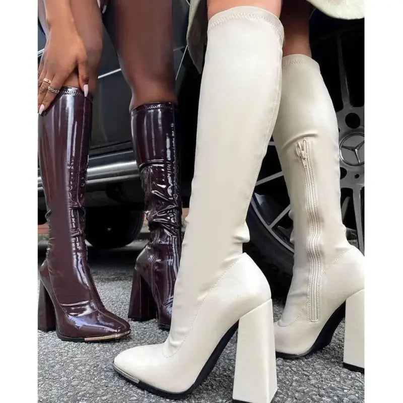 Motorcycle Square heel boots | Fashionsarah.com