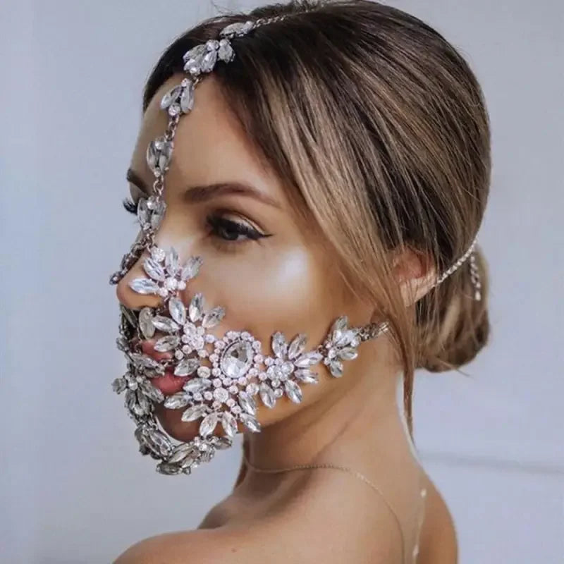 Luxury Rhinestone Face Jewelry | Fashionsarah.com