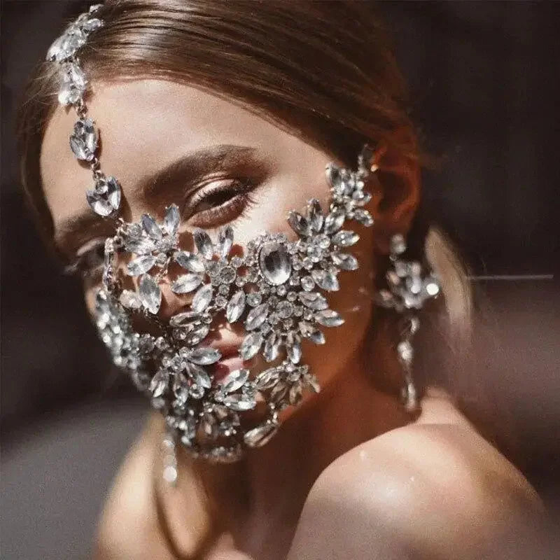 Luxury Rhinestone Face Jewelry | Fashionsarah.com