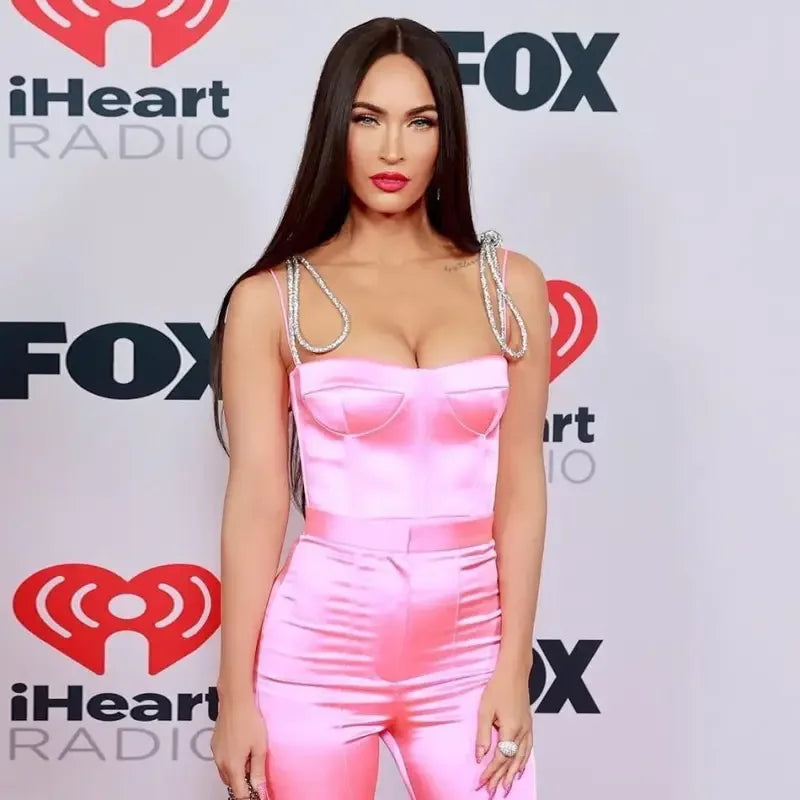 Pink Satin Jumpsuit | Fashionsarah.com