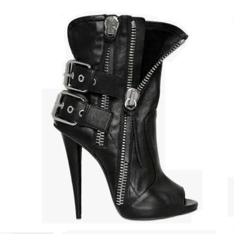 Buckle Zipper Fashion Boots | Fashionsarah.com