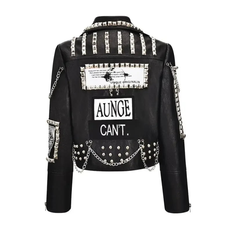 Short Locomotive Leather Jacket | Fashionsarah.com