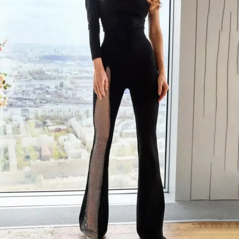 Women High Waist Flare Long Pants | Fashionsarah.com