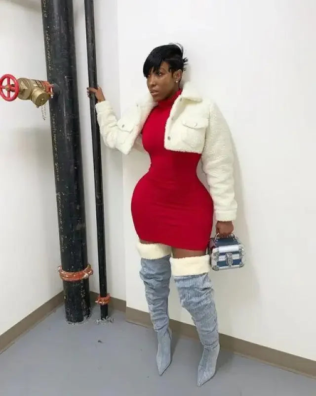 Denim Cowboy Style Boots | Fashionsarah.com