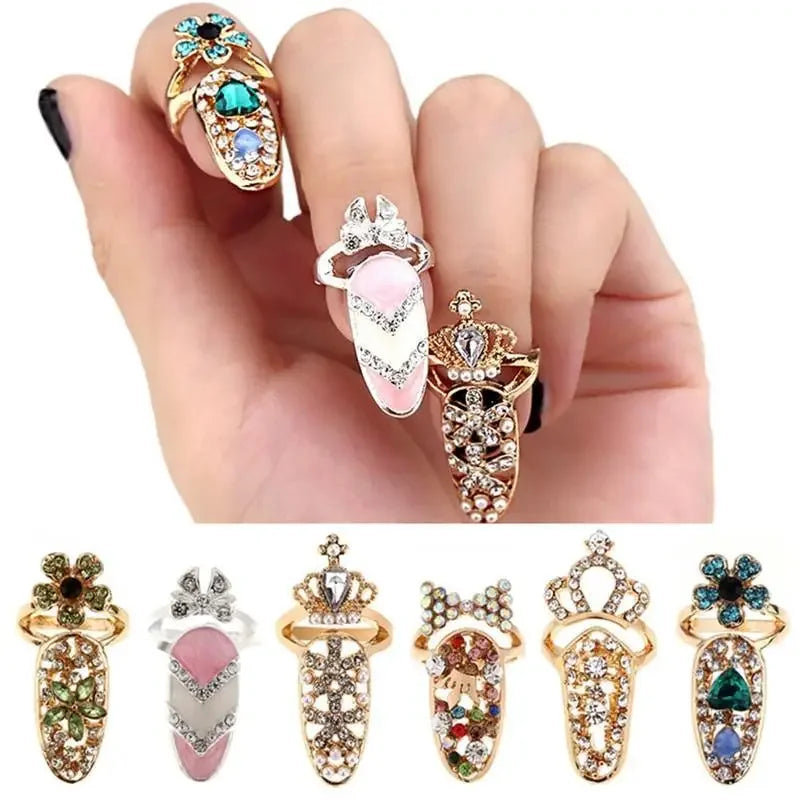 Rhinestone Fingernail Jewelry | Fashionsarah.com