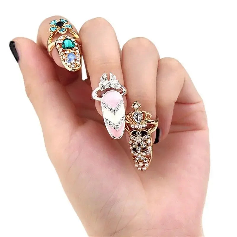 Rhinestone Fingernail Jewelry | Fashionsarah.com