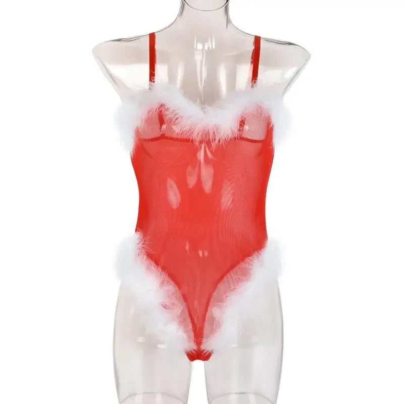 Santa Feather Bodysuit | Fashionsarah.com