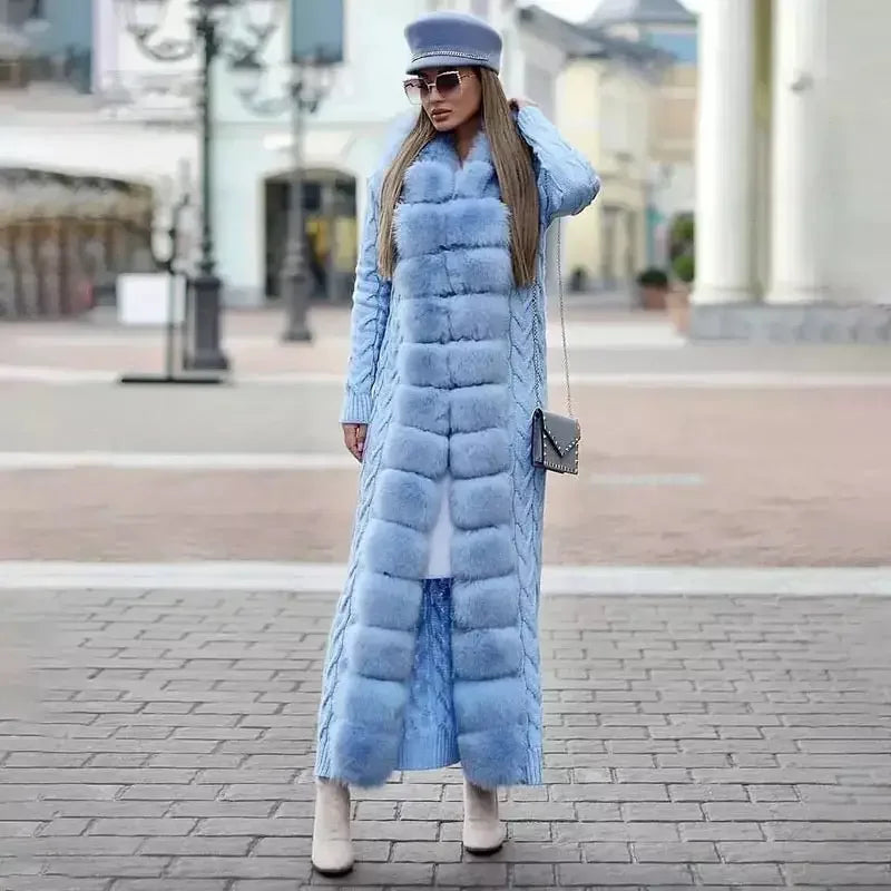 Stunning Women Coat With Fur Collar | Fashionsarah.com