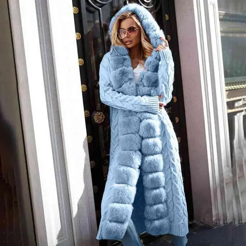 Stunning Women Coat With Fur Collar | Fashionsarah.com