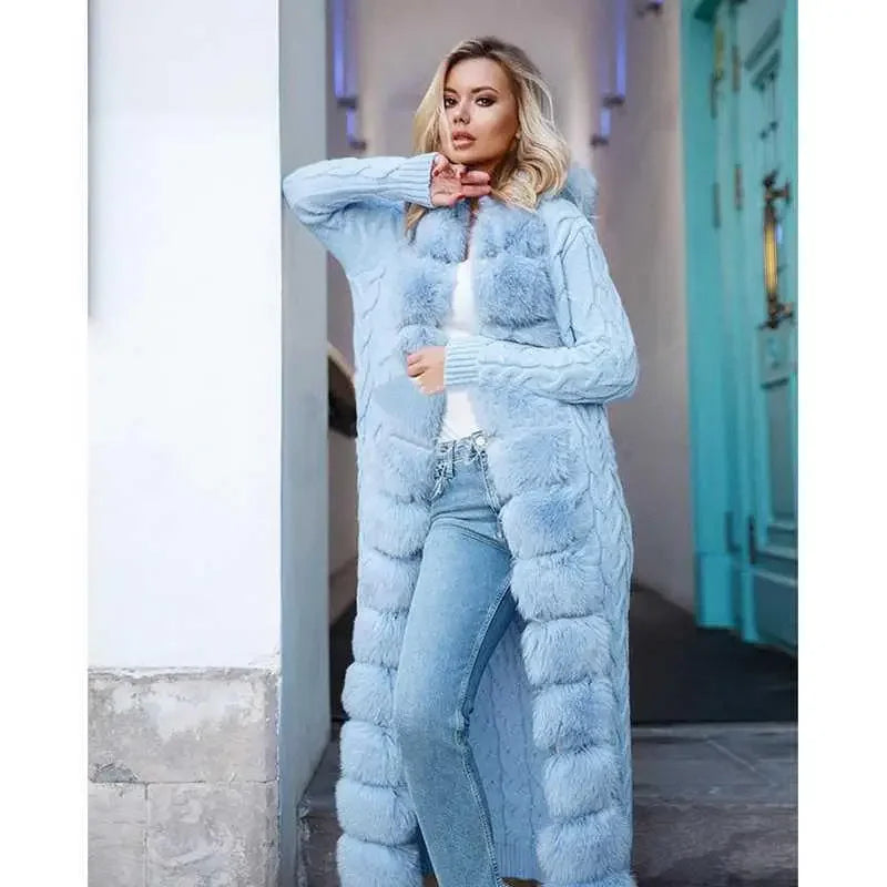 Stunning Women Coat With Fur Collar | Fashionsarah.com