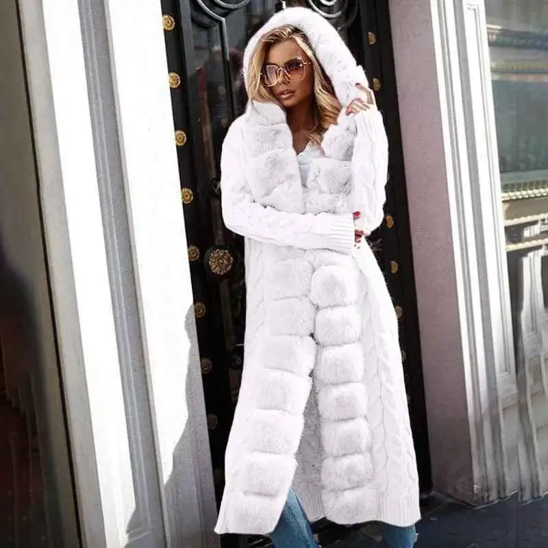 Stunning Women Coat With Fur Collar | Fashionsarah.com