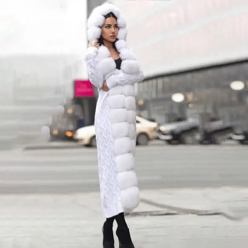 Stunning Women Coat With Fur Collar | Fashionsarah.com