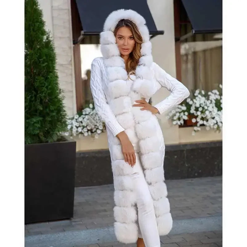 Stunning Women Coat With Fur Collar | Fashionsarah.com