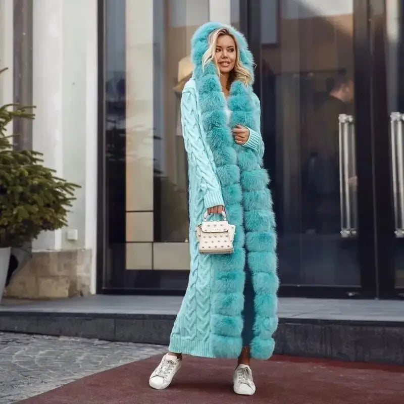 Stunning Women Coat With Fur Collar | Fashionsarah.com