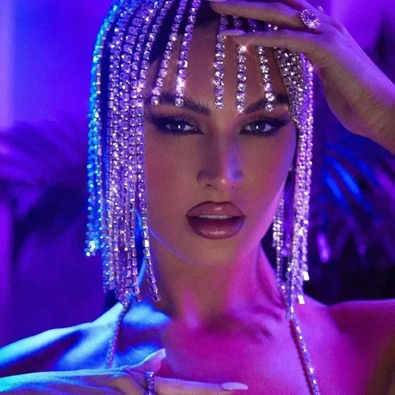 Rhinestone Wig Chain Hair Clips | Fashionsarah.com