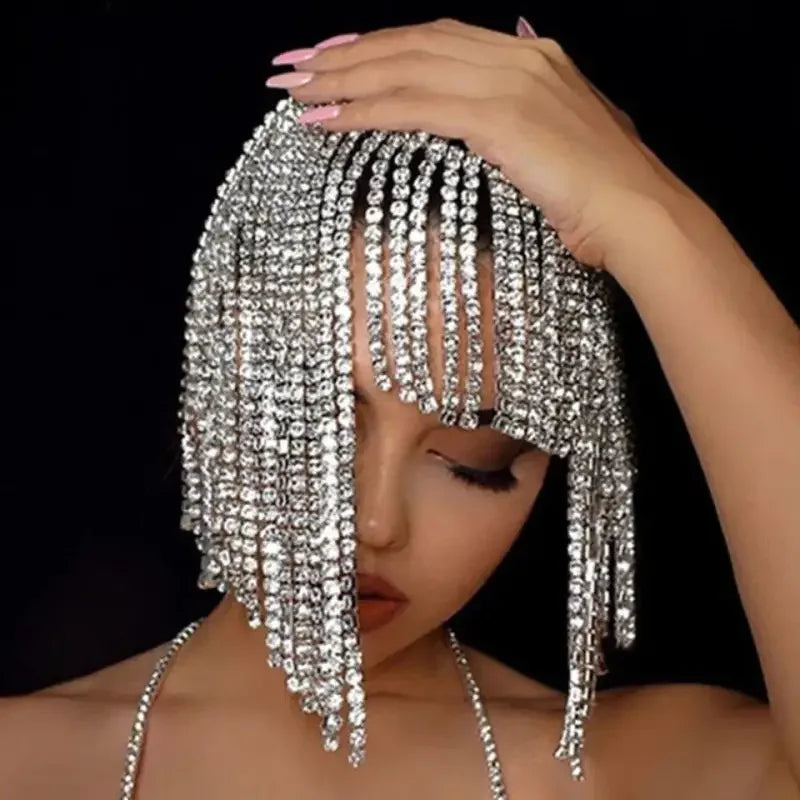 Rhinestone Wig Chain Hair Clips | Fashionsarah.com