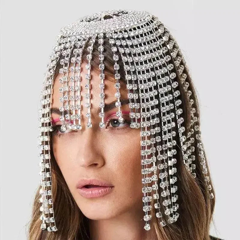 Rhinestone Wig Chain Hair Clips | Fashionsarah.com